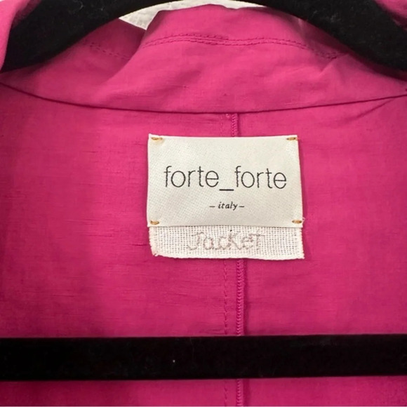 Pink Forte Forte Italy linen blazer jacket size 0 - Picture 3 of 10